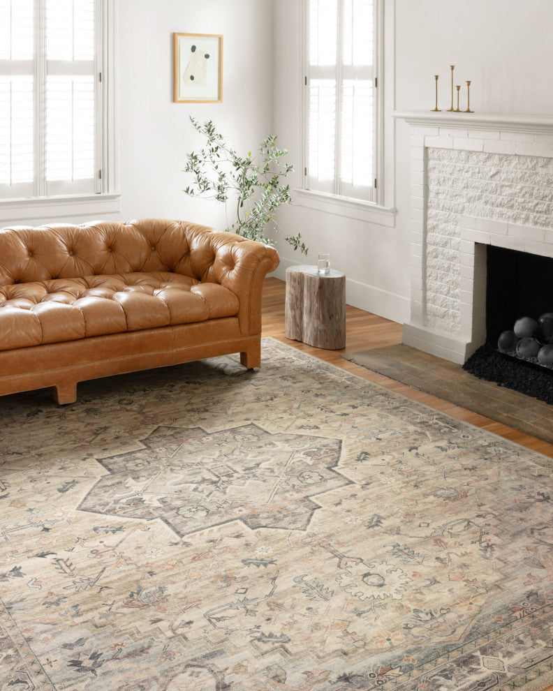 HTH-07 Multi Ivory Printed Hathaway Area Rug by Loloi II, 3''-6" X 5''-6"