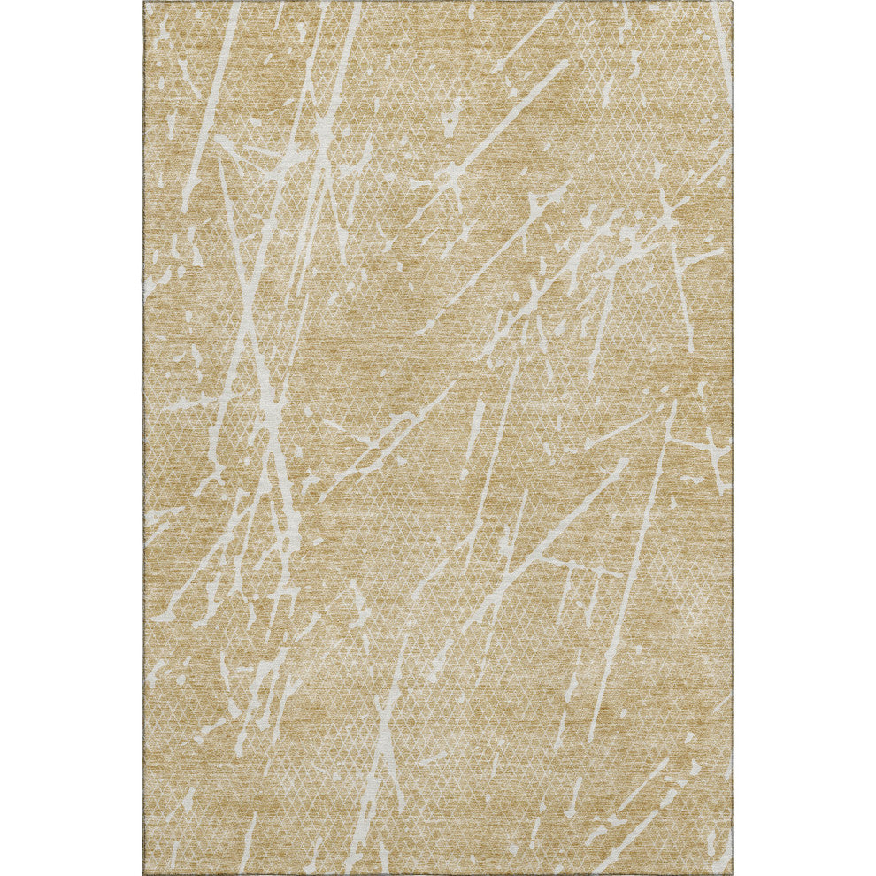 Premium Machine Washable Mayfield AMF628 Beige 5' x 7'6" Rug
