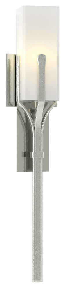 Mediki Sconce, Sterling Finish, Opal Glass
