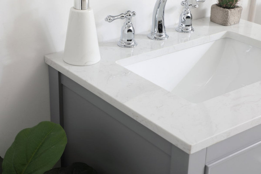 Home Living 24" Single Bathroom Vanity, Gray