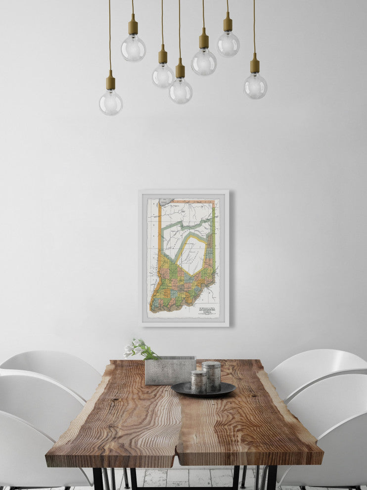 "Colored Indiana" Framed Painting Print, 24x36