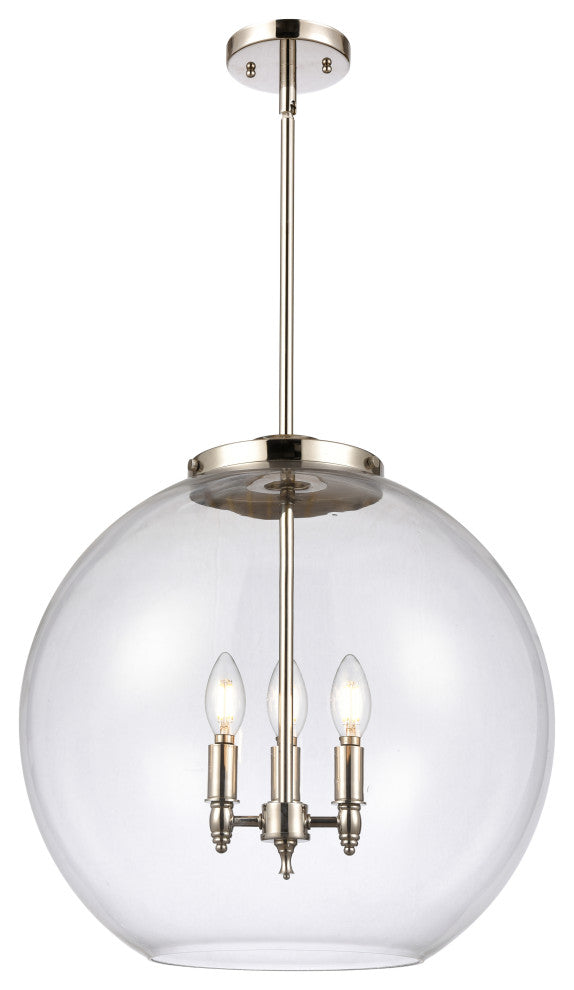 INNOVATIONS 221-3S-PN-G122-18-LED 3-Light Pendant Polished Nickel