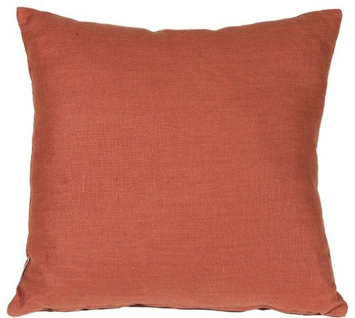 Pillow Decor - Tuscany Linen 18 x 18 Throw Pillows, Sienna