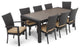 Deco 9 Piece Aluminum Outdoor Patio Dining Set, Beige
