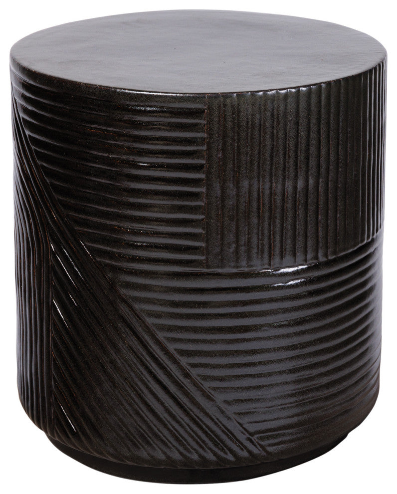 Serenity Ceramic Textured Patio Stool
