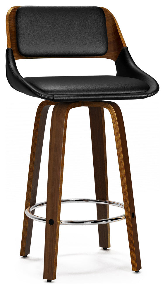 Carly Swivel Bar Stool, Set of 2, Black