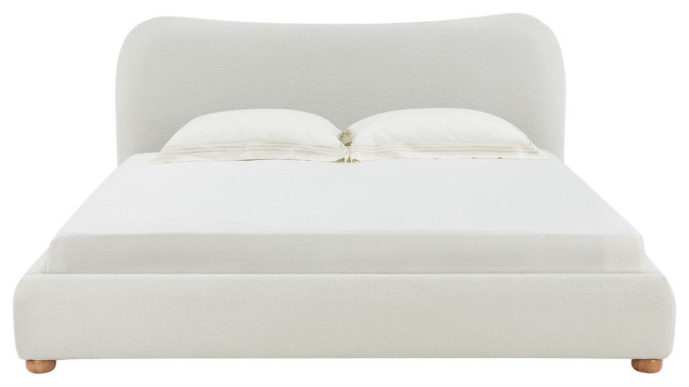 Safavieh Couture Beccarose Boucle Bed, Ivory, King