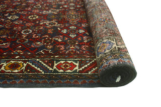 Fine Vintage Distressed Santos Blue/Ivory Runner, 3'4x10'0