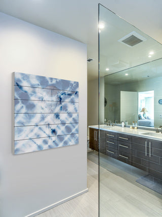 "Spotlights" Print on White Wood, 40"x40"