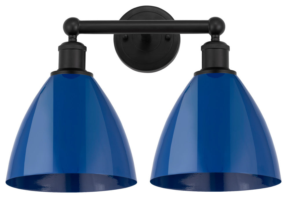 Innovations 616-2W-BK-MBD-75-BL 2 Light Bath Vanity Light, Matte Black