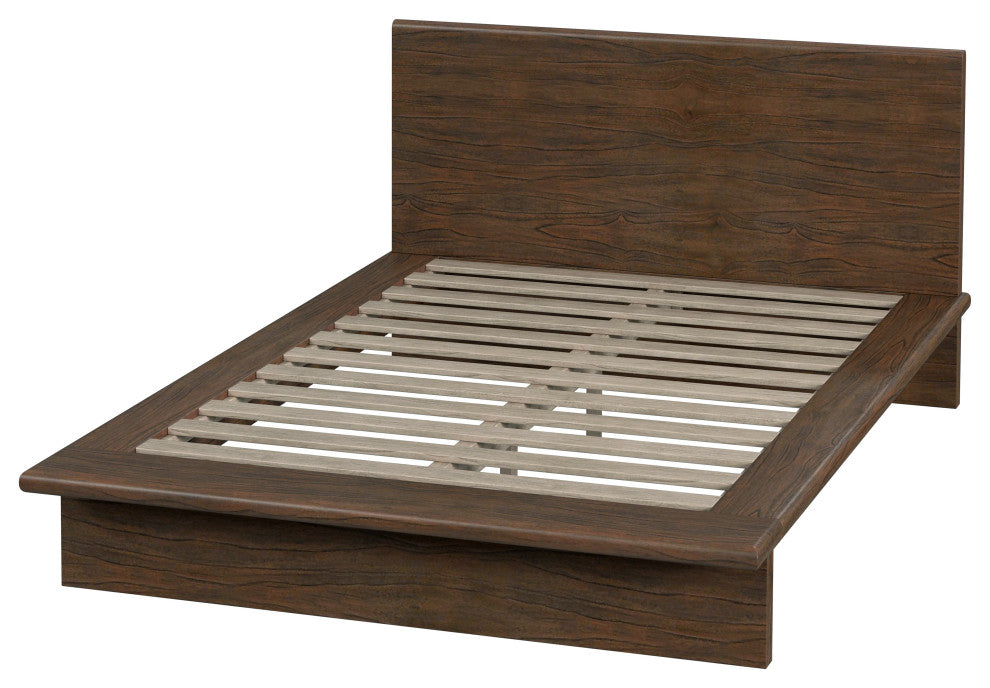 Halmstad Wood Panel Bed, Walnut, Queen