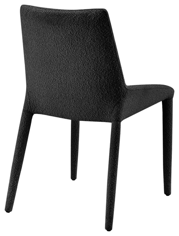 Kelsey Fabric Dining Side Chair, Boucle Black, Set of 2