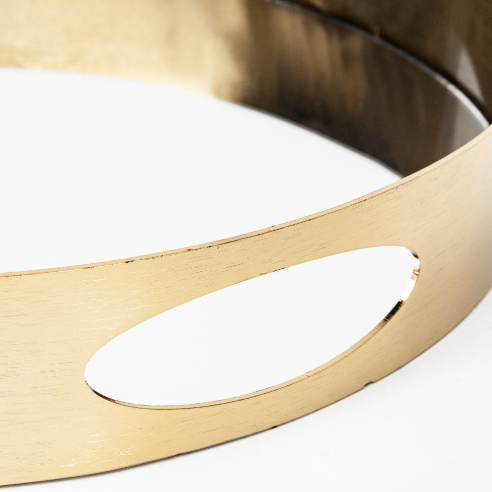 Serkis Gold Metal Mirrored Base Round Tray