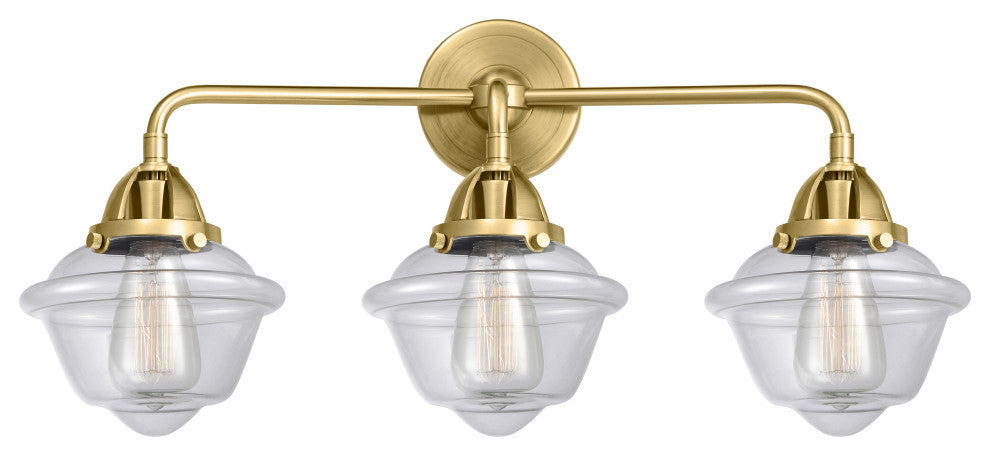 Innovations 288-3W-SG-G532-LED Oxford 3 Light Vanity Light, Satin Gold