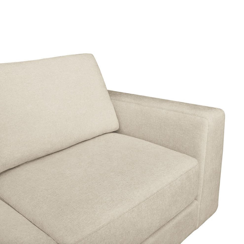 Elizabeth Stain-Resistant Fabric 3 Piece Sectional, Sand