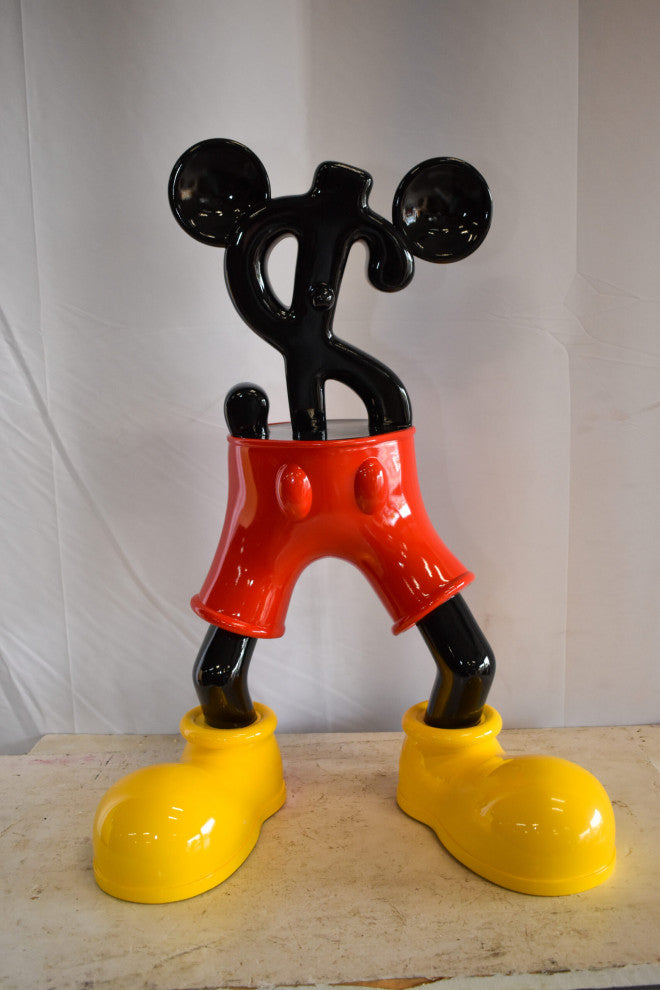 Distinctive and Playful Mickey Themed Dollar Sign Resin Statue 22" x 15" x 29"
