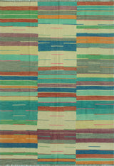 Winchester Kilim Rosa Beige/Blue Rug, 6'9x9'10