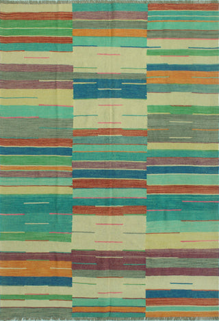 Winchester Kilim Rosa Beige/Blue Rug, 6'9x9'10