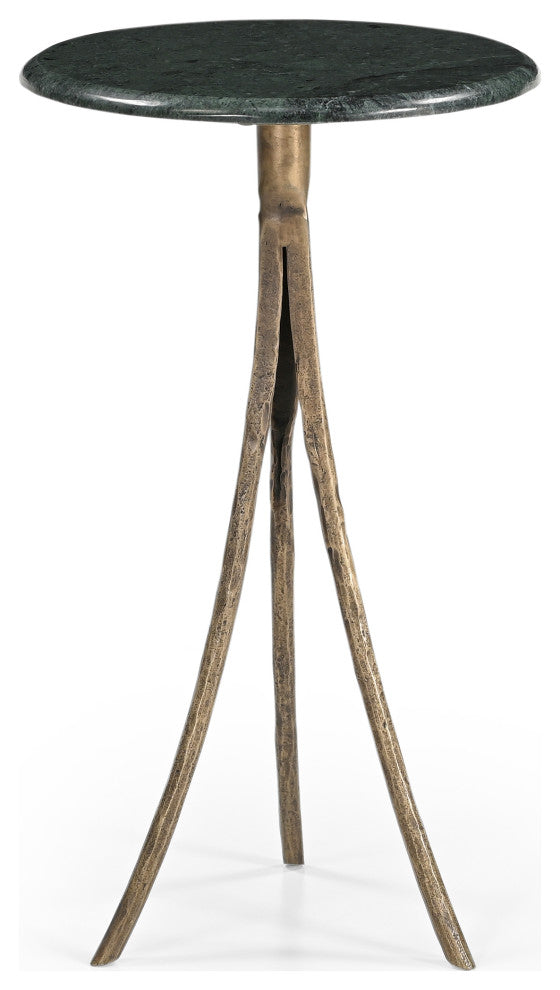 Milo Accent Table Antique Brass/Green