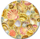 Seashell And Sea Sand, Sea And Shore Painting Disc Metal Artwork, 11"