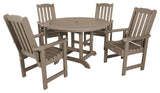 Lehigh 5-Piece Round Dining Set, Woodland Brown