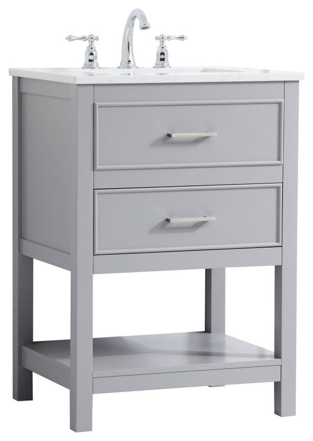 Home Living 24" Single Bathroom Vanity, Gray