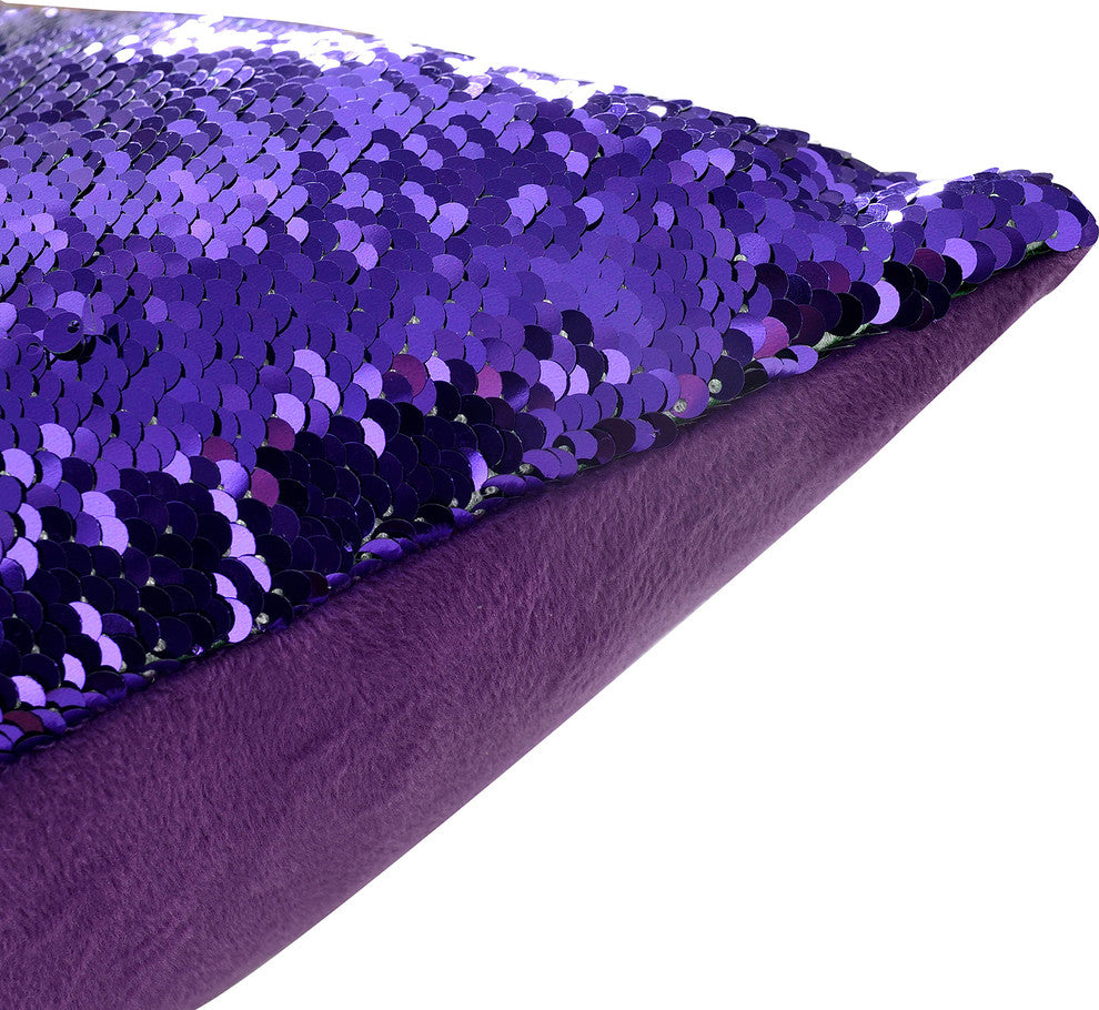 Decorative Mermaid Throw Pillow, Purple/Green, 20"x20"
