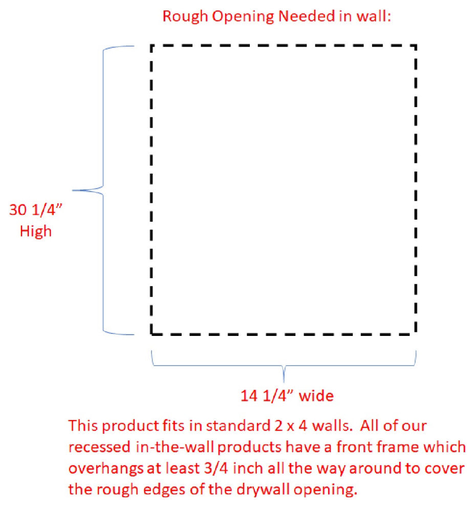 Delta Recessed Unfinished Medicine Cabinet 31.5h x 15.5w x 3.5d