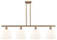 Innovations 516-4I-BB-GBD-91-LED 4 Light Island Light, Brushed Brass