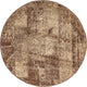 Unique Loom Brown Autumn Plymouth 3'' 3 x 3'' 3 Round Rug