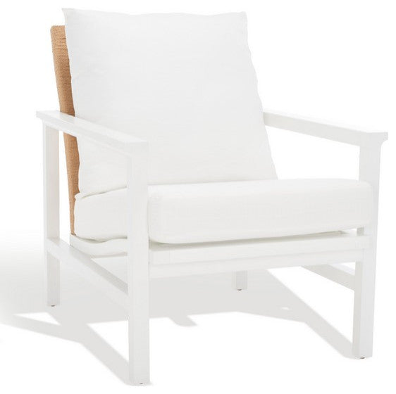 Safavieh Couture Emmalee Cord Back Accent Chair White / Natural
