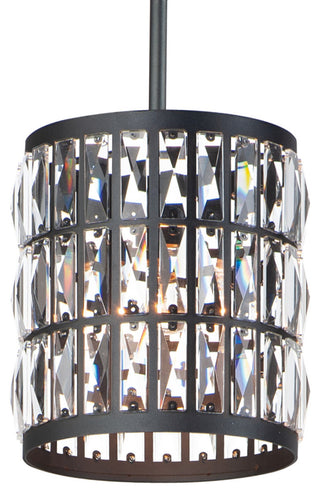 Maxim 21819BC Madeline 10"W Crystal Mini Pendant - Black