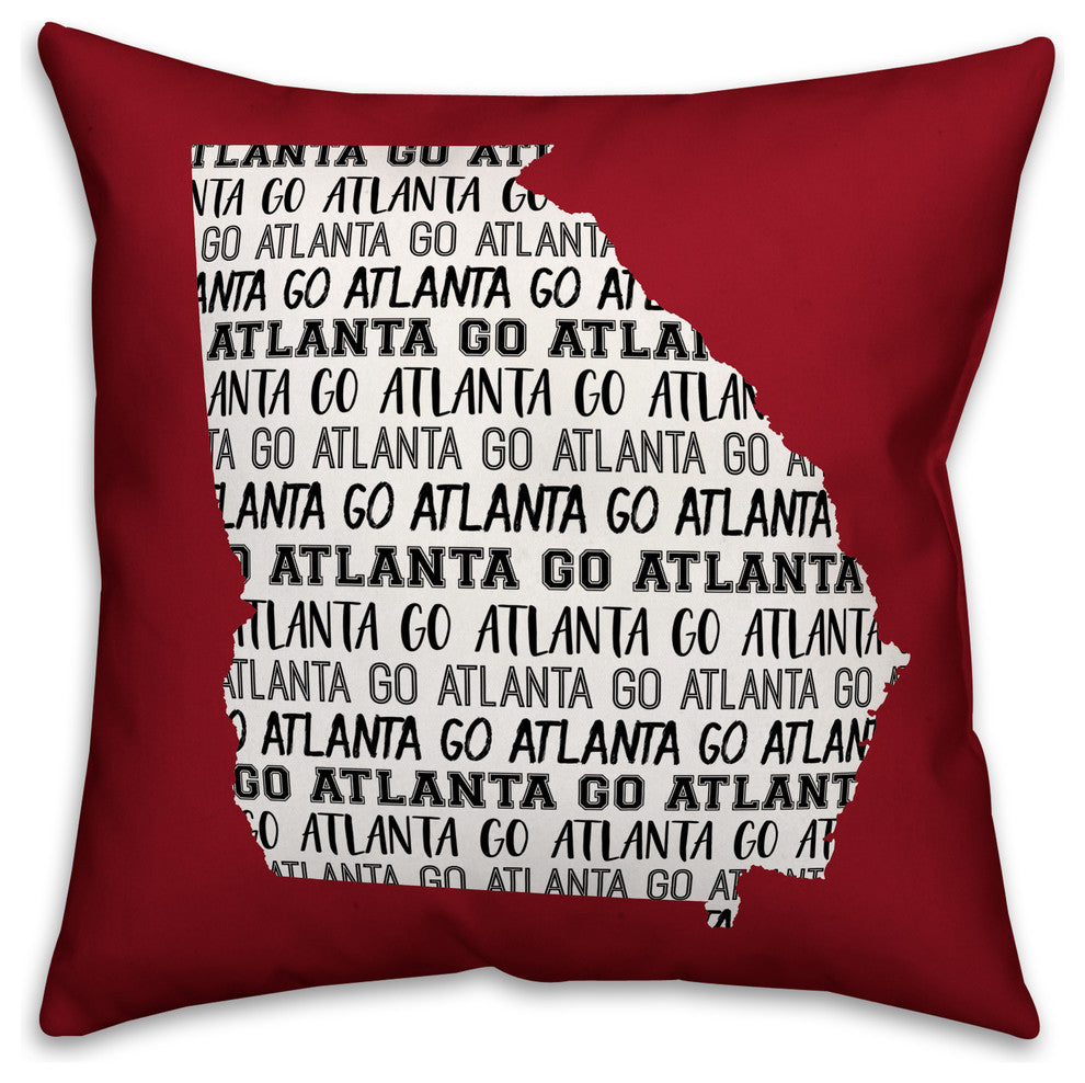 Rust Red Georgia Go Team 16x16 Spun Poly Pillow