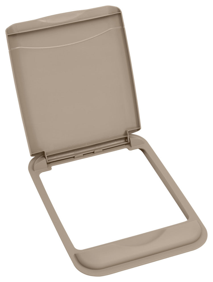 Polymer Lid for Rev-A-Shelf 50qt Waste/Trash Containers, Champagne