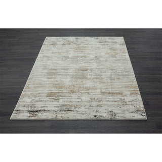 Brimah Gray/Ivory/Multi Distressed Stripe High-Low Indoor Area Rug, 7'9" X 9'9"