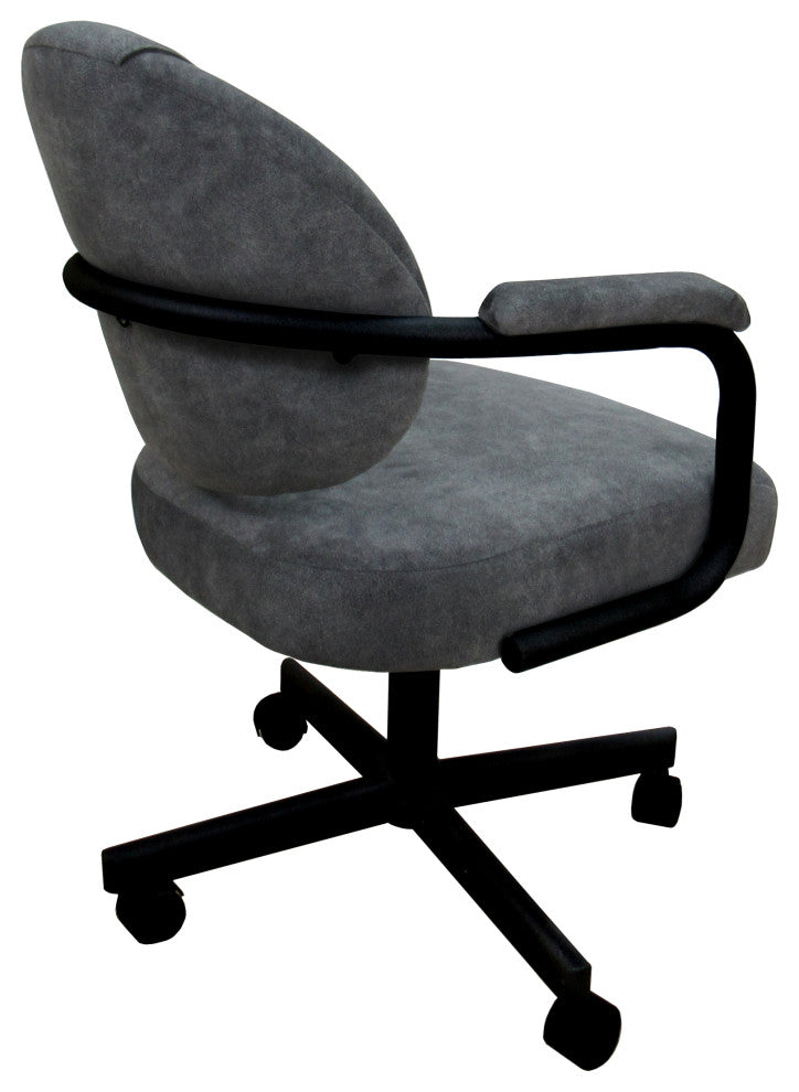 M-70 Caster Swivel Tilt Kitchen Chair with Wheels, Outlier Charcoal - Black