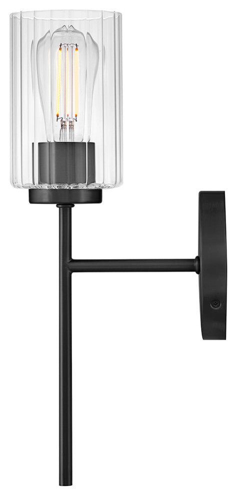 Lark Leta Medium Single Light Sconce, Black