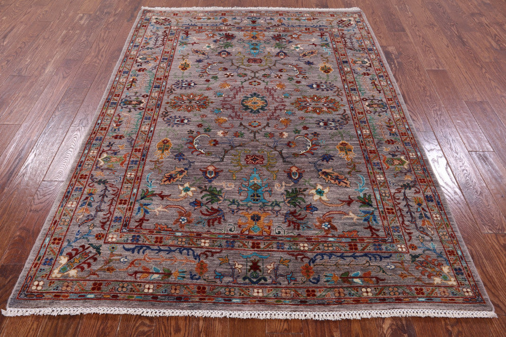 5' 8" X 7' 10" Handmade Persian Tabriz Wool Rug Q11282