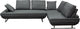 2PC Lounge Seating Platforms With Moveable Backrest Supports Grey Fabric
