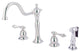 Polished Chrome Double Handle Kitchen Faucet with Brass Side Sprayer KS1751ALBS