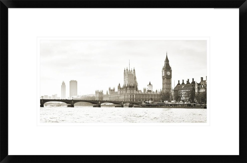 "View Of The Houses Of Parliament And Westminster Bridge, London" Artwork