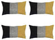 Set of 4 Yellow Tripartite Lumbar Pillow Covers