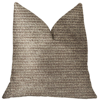 Classy Chic Ivory and Beige Luxury Throw Pillow, 18"x18"