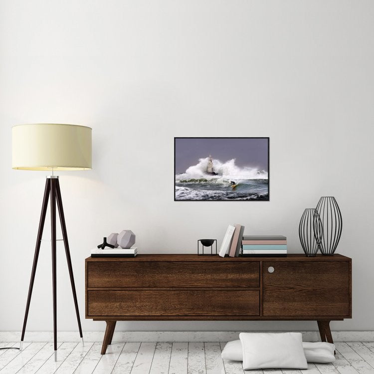 "Untitled" Framed Canvas Giclee by Milen Dobrev, 31x21"