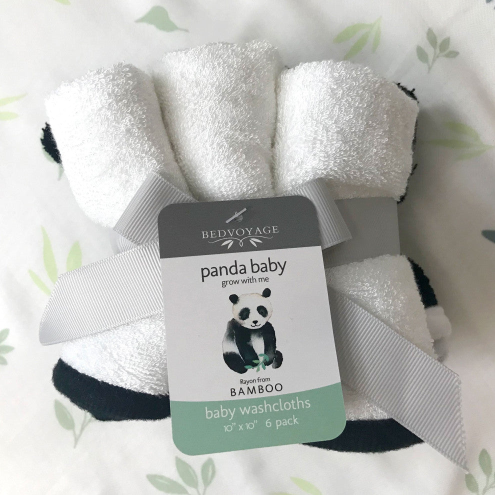 Panda Baby Rayon Viscose Bamboo Baby Washcloth 6pk