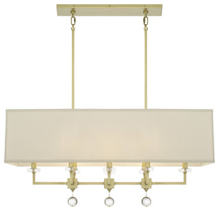 Crystorama 8109-AG, 8-Light Chandelier, Aged Brass