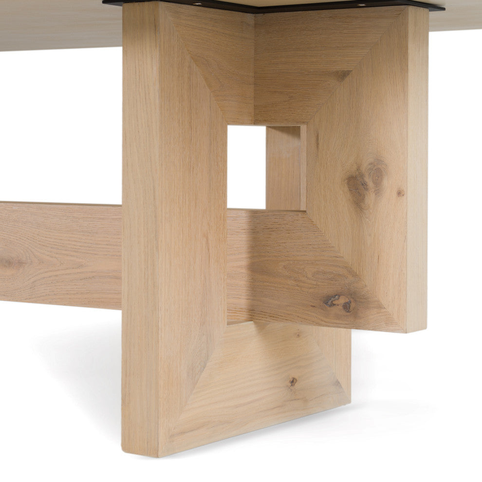 Modrest Mineloa Modern Natural White Oak Dining Table