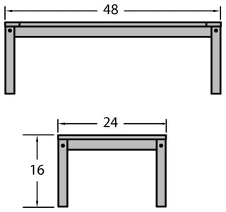 Adirondack Coffee Table, Harbor Gray