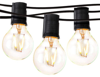 Brightech Ambience Pro - Globe, Waterproof LED Outdoor String Lights 24ft, Black