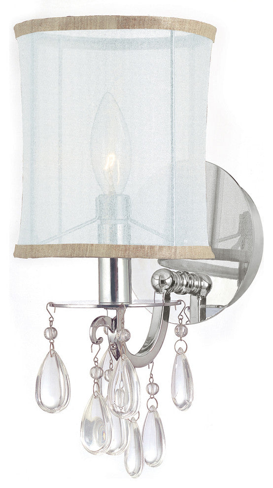 Traditional Hampton 1-Light Chrome Sconce